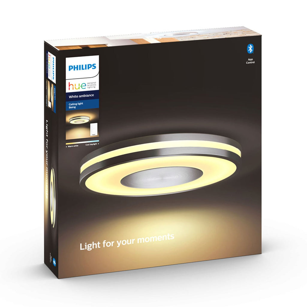 LED taklampe Being dimbar CCT Ø35 cm aluminium Philips Hue smart styring