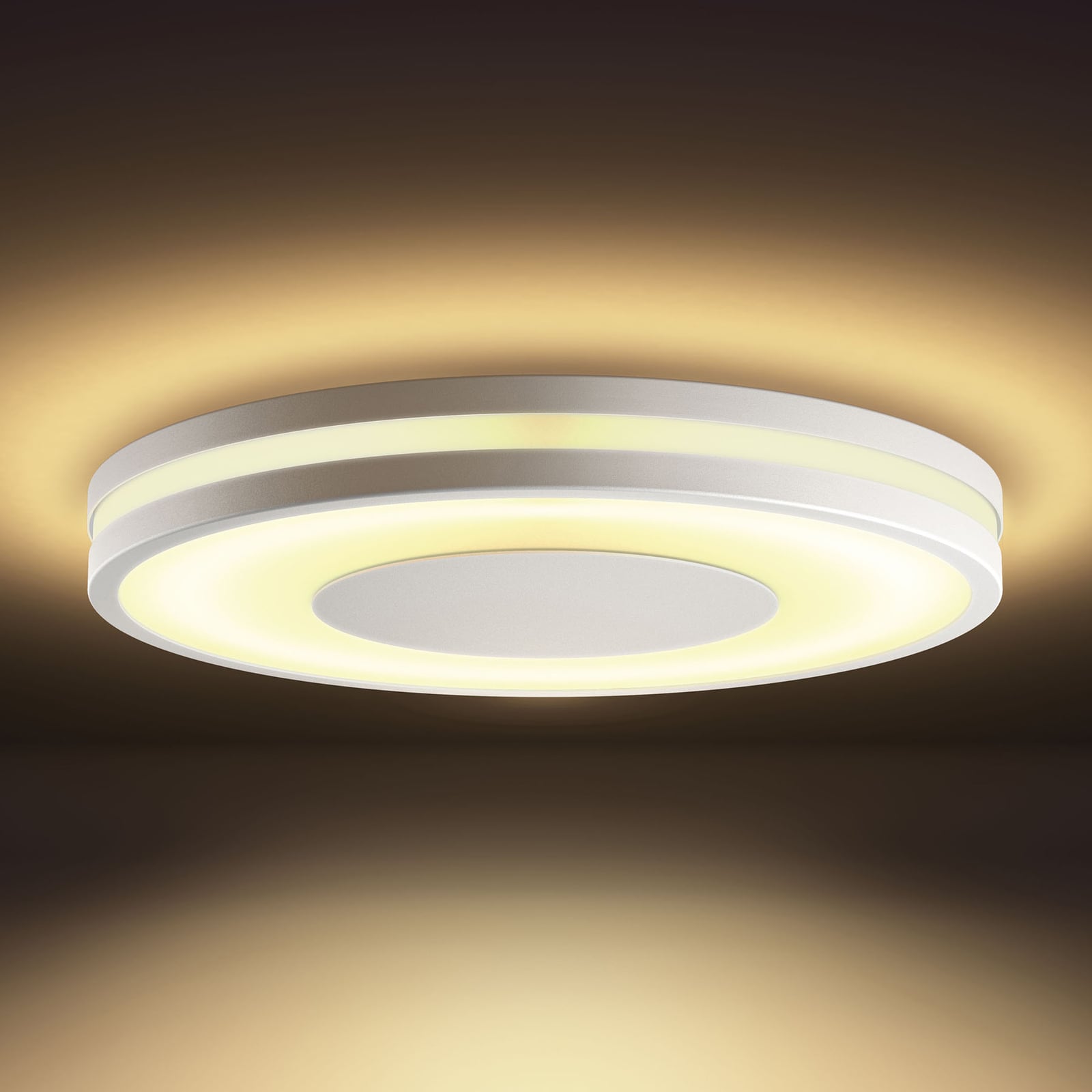 LED taklampe Being dimbar hvit CCT Ø35 cm 22,5W Philips Hue forfra
