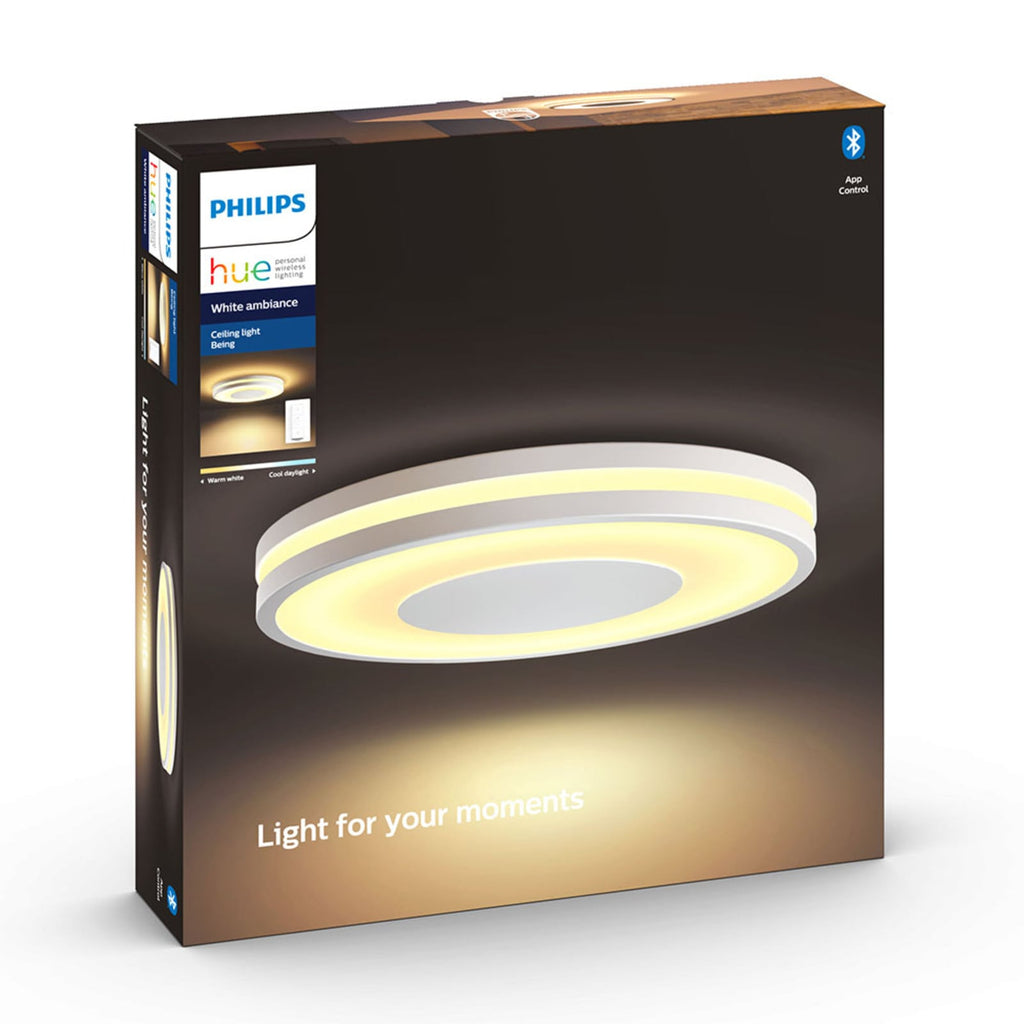 Nærbilde LED taklampe Being dimbar hvit CCT Philips Hue