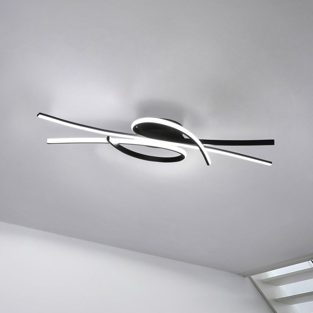 LED taklampe Biba svart 100 cm 34W CCT dimbar forfra