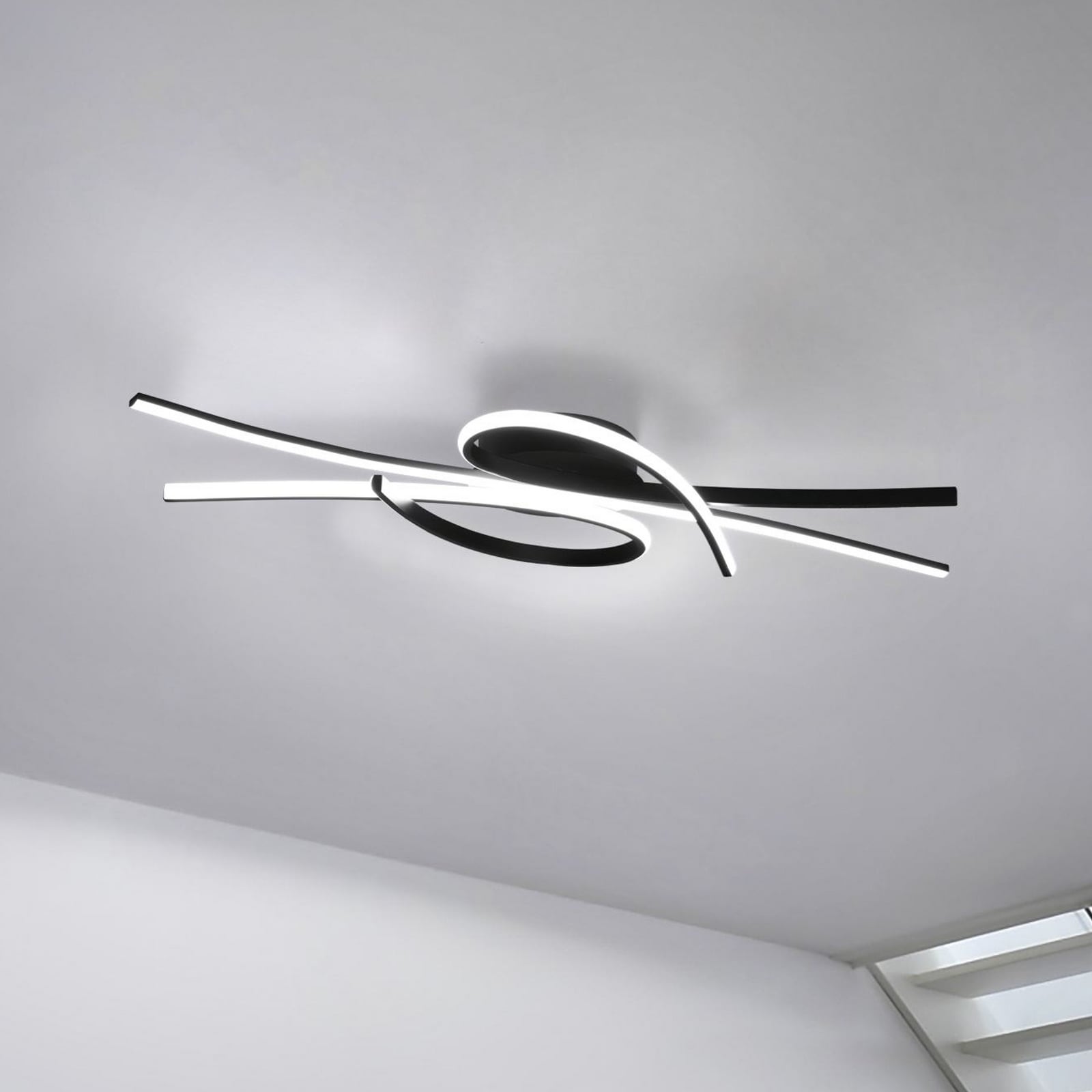 LED taklampe Biba svart 100 cm 34W CCT dimbar forfra