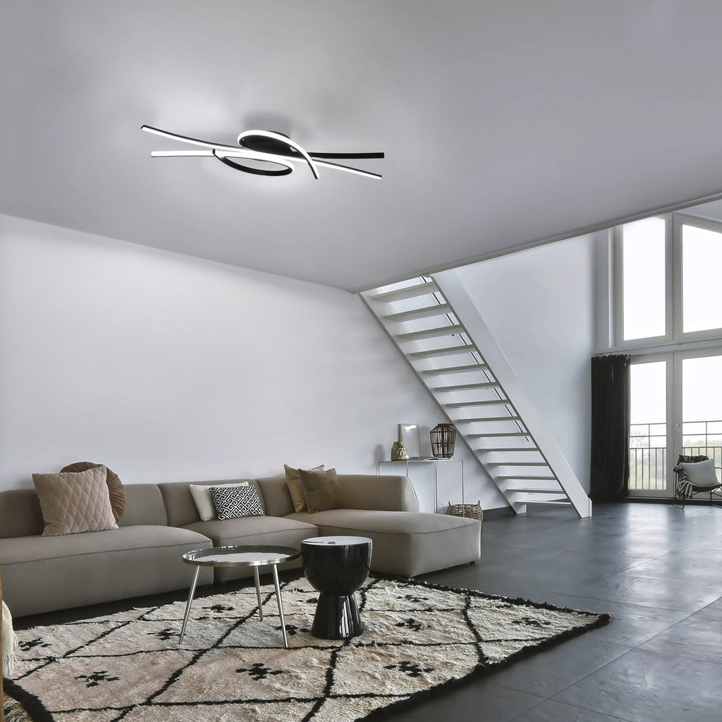 LED taklampe Biba svart 100 cm 34W CCT dimbar bakside