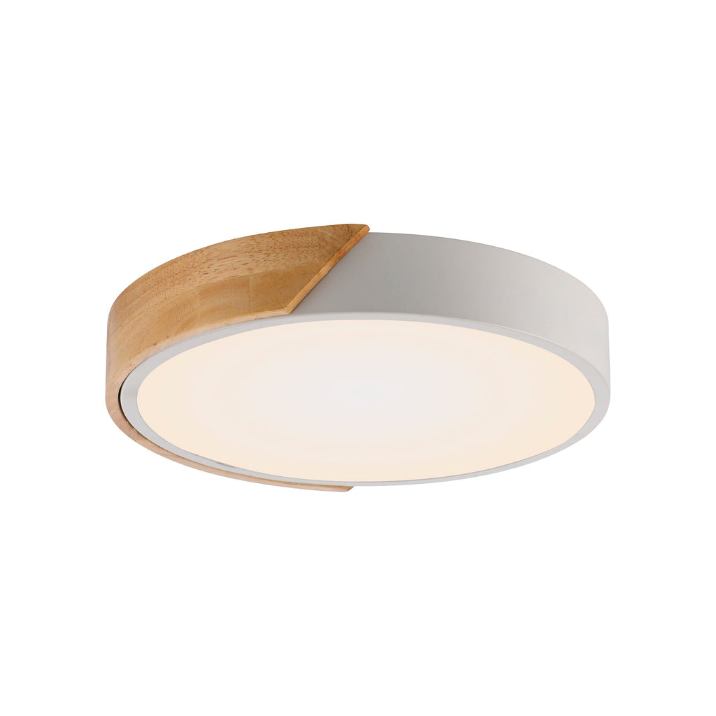 Detalj av LED taklampe Bila tre og hvit Ø32 cm 24W varmhvit