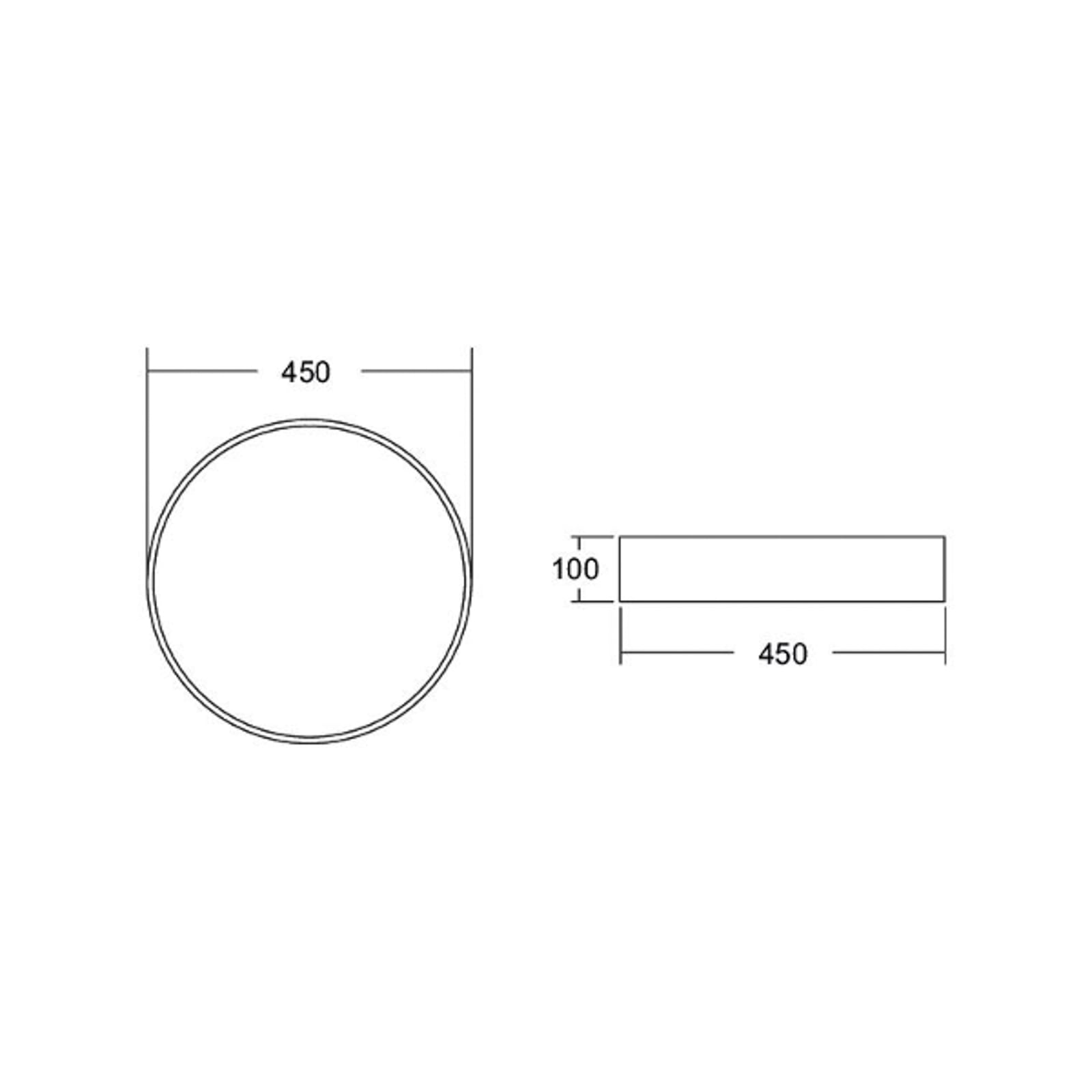 Detaljbilde av LED taklampe Biro Circle Ø45 cm svart