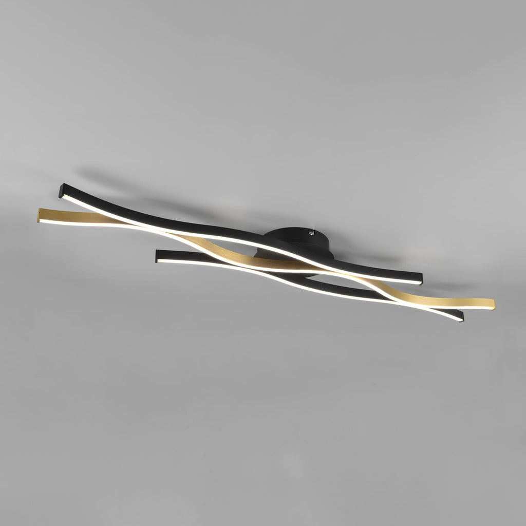 LED taklampe Blaze CCT dimbar matt messing 107 cm forfra