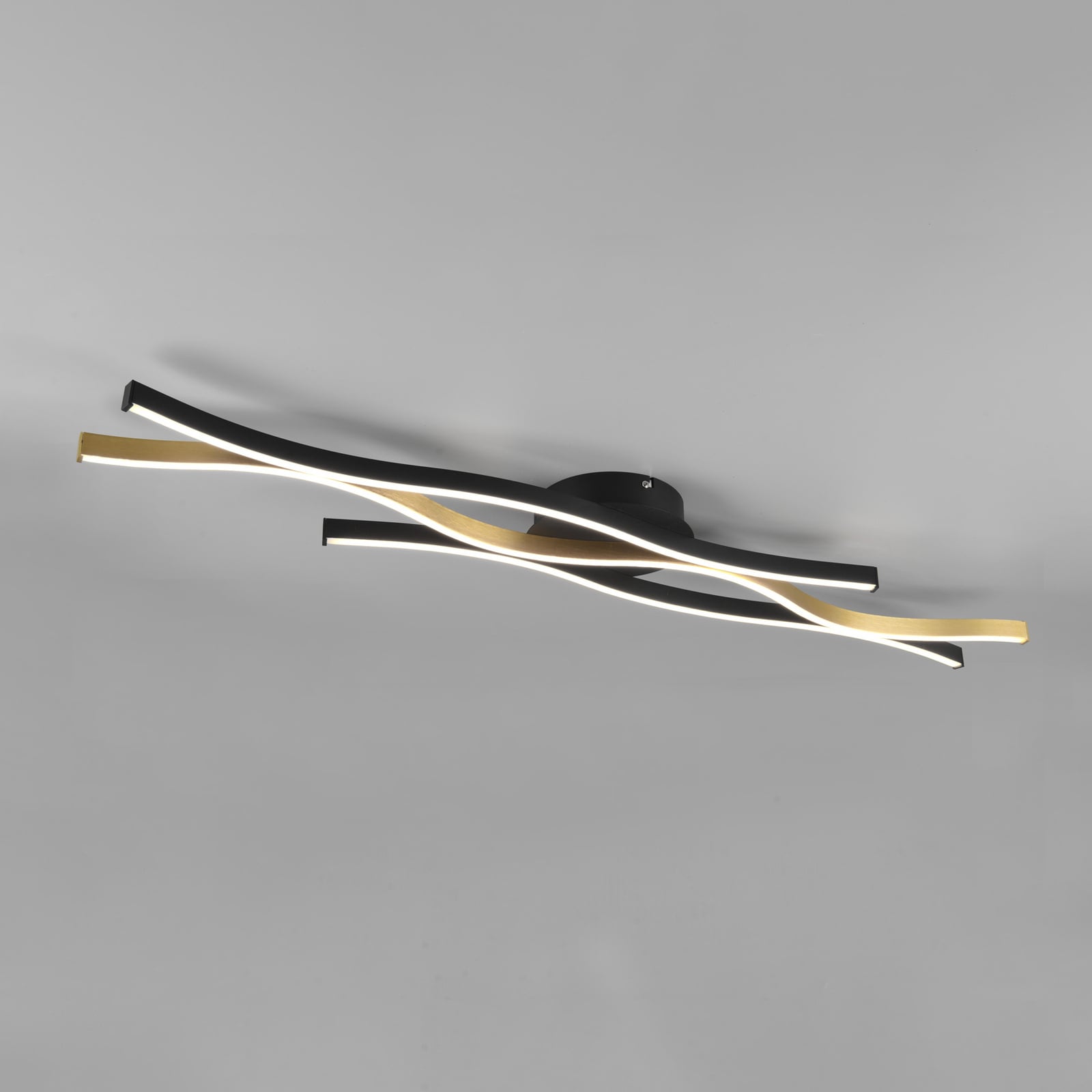 LED taklampe Blaze CCT dimbar matt messing 107 cm forfra