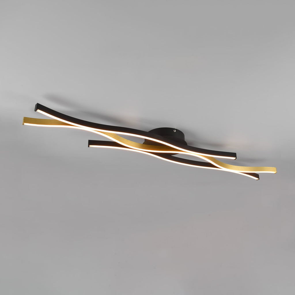LED taklampe Blaze CCT dimbar matt messing 107 cm bakside