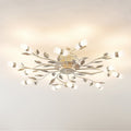LED taklampe Bolonia 12-lys bronse/hvit Ø80 cm forfra