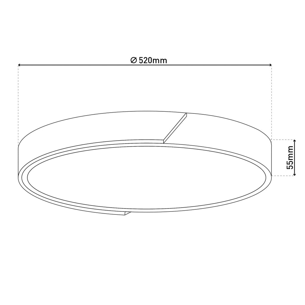 LED taklampe Borneo eik/metall CCT dimbar Ø52 cm 32W detalj