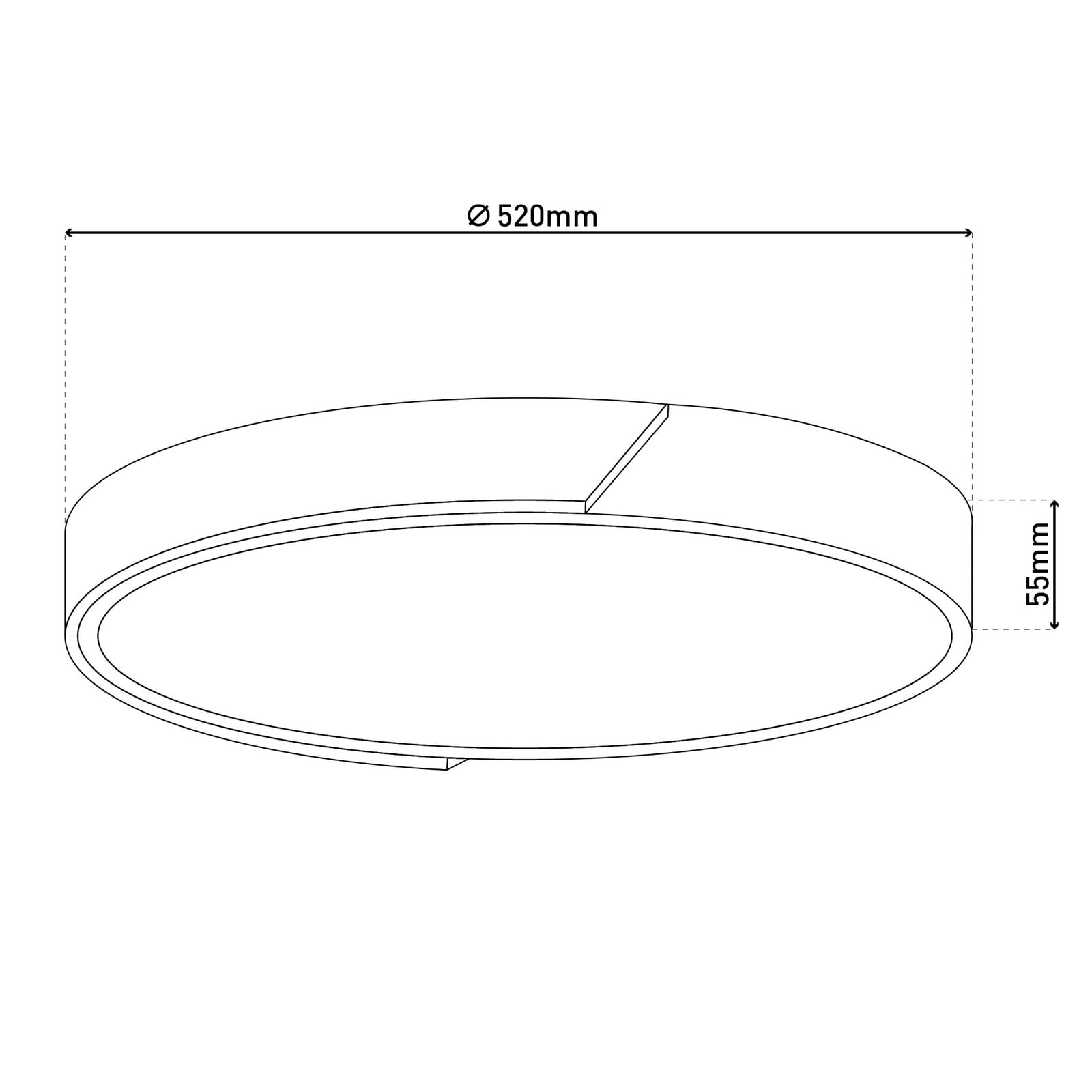 LED taklampe Borneo eik/metall CCT dimbar Ø52 cm 32W detalj