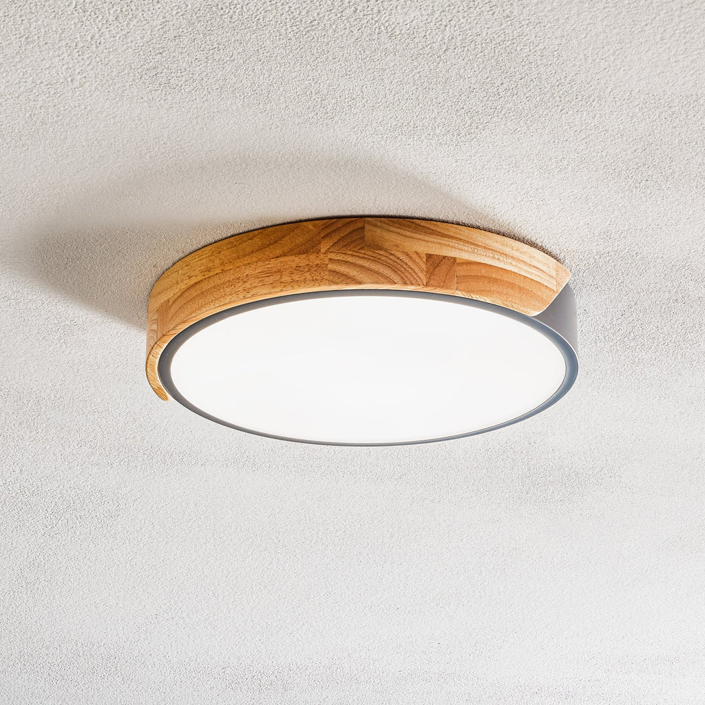 LED taklampe Borneo tre akryl grå forfra