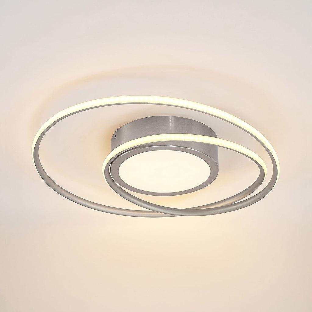 LED taklampe Bovia dimbar CCT med fjernkontroll nærbilde av lys