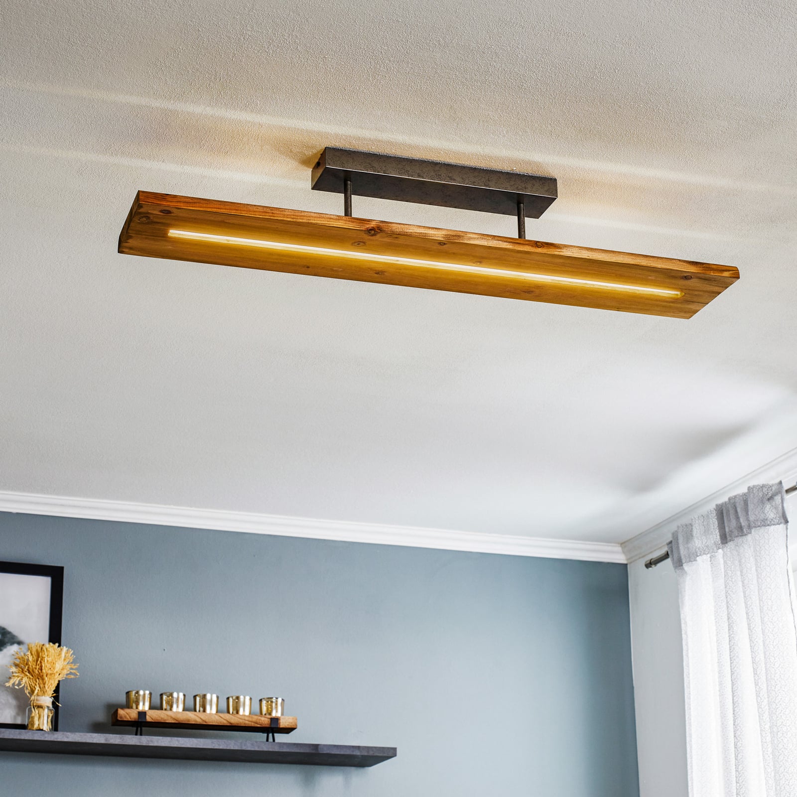 LED taklampe Brad tre dimbar 100x20 cm 27W varmhvit bakside