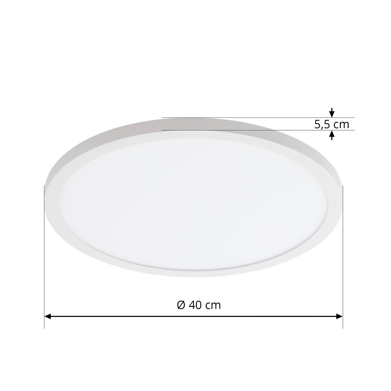 Detalj av LED taklampe Brenda dimbar CCT Ø40 cm hvit med fjernkontroll