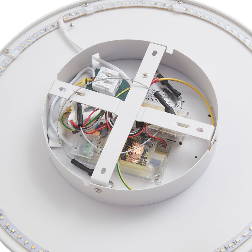 LED taklampe Brenda dimbar CCT Ø40 cm hvit med fjernkontroll med dimmer