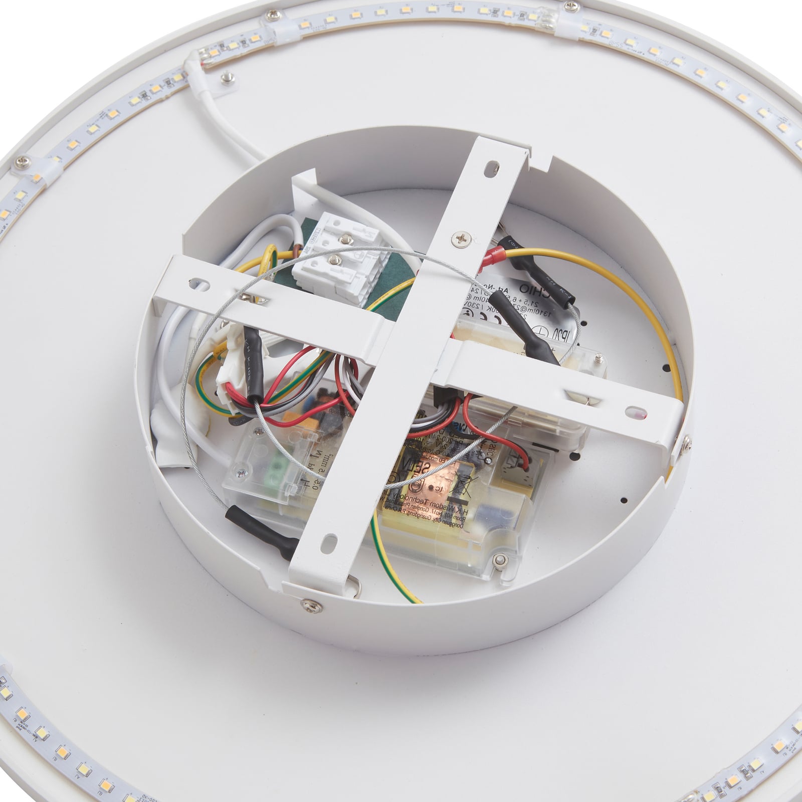 LED taklampe Brenda dimbar CCT Ø40 cm hvit med fjernkontroll med dimmer