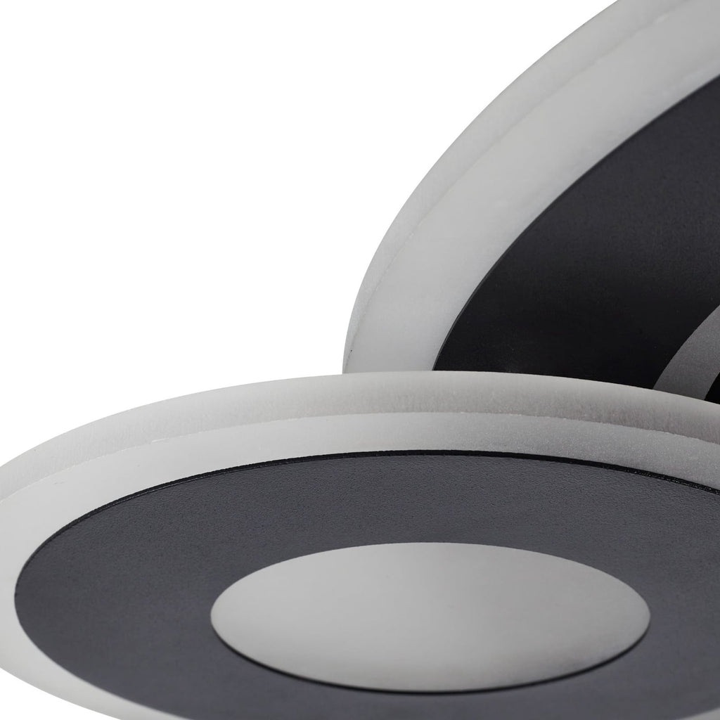 LED taklampe Briar svart CCT dimbar 56 cm sideprofil