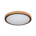 LED taklampe Bruno med treramme CCT Ø30 cm 12W forfra