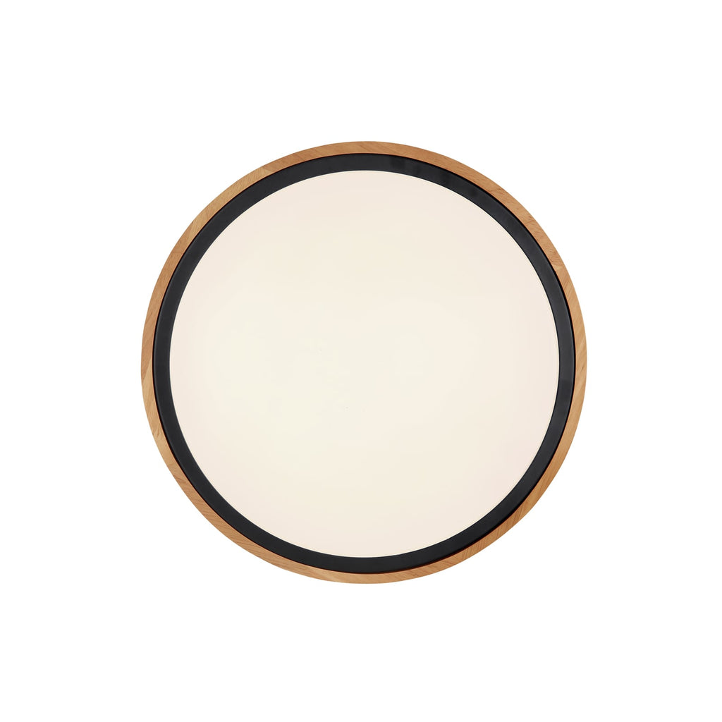 Montert LED taklampe Bruno med treramme i rom