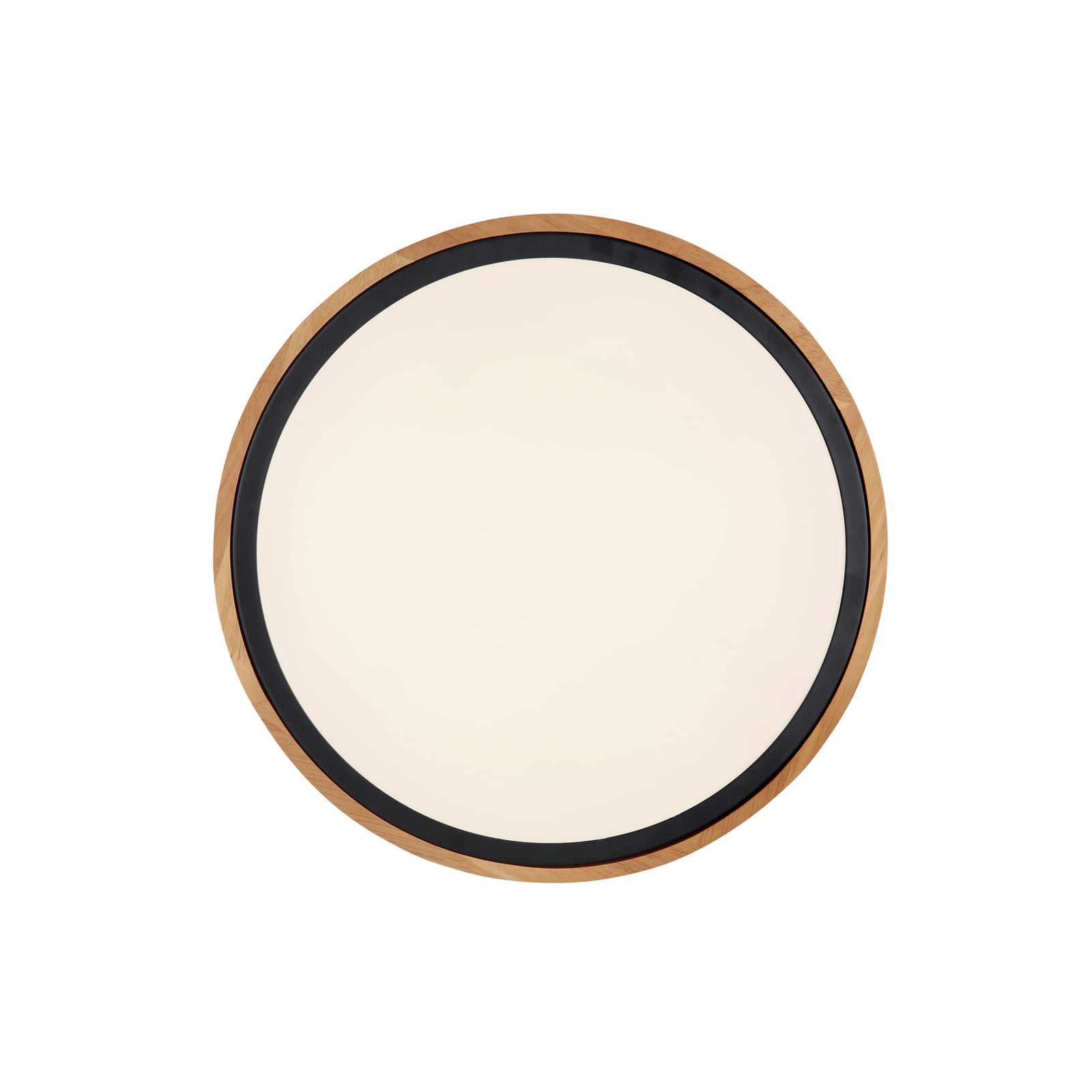 Montert LED taklampe Bruno med treramme i rom