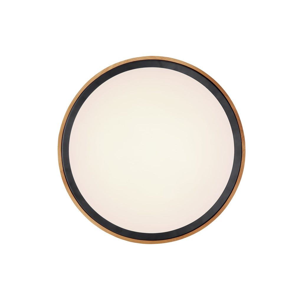 Montert LED taklampe Bruno med treramme CCT Ø44 cm 24W i rom
