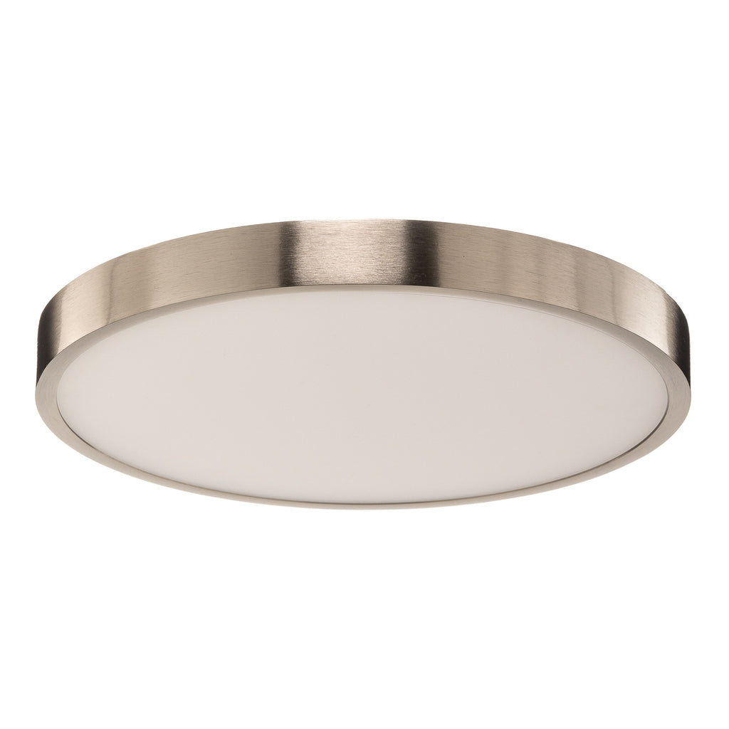Detalj av LED taklampe Bully matt nikkel akryl Ø24 cm 24W