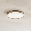 LED taklampe Bully matt nikkel akryl Ø24 cm 24W forfra