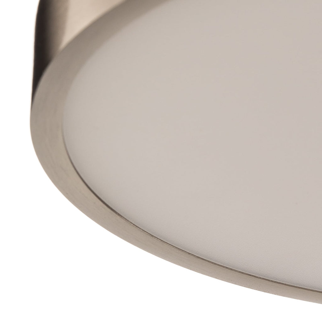 LED taklampe Bully matt nikkel akryl Ø24 cm 24W sideprofil
