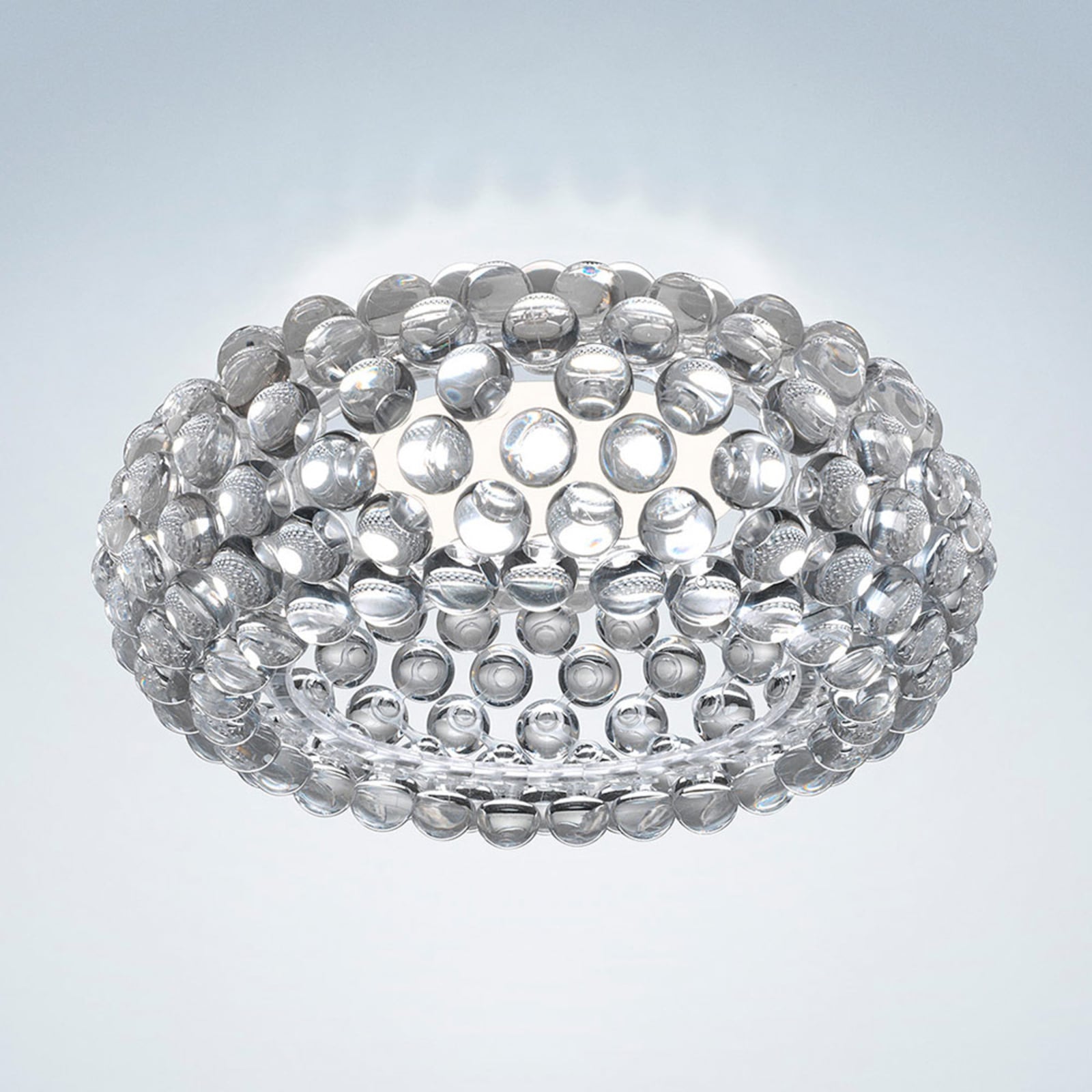 LED taklampe Caboche Plus transparent forfra