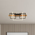 LED taklampe Cadre dimbar tre/svart 55x30 cm forfra