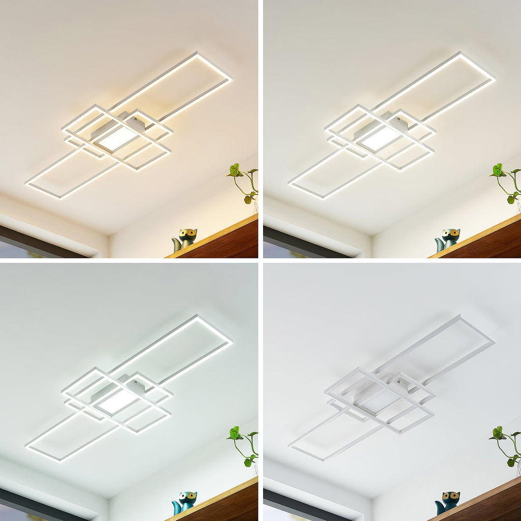Detalj av LED taklampe Caitlin CCT dimbar hvit med fjernkontroll