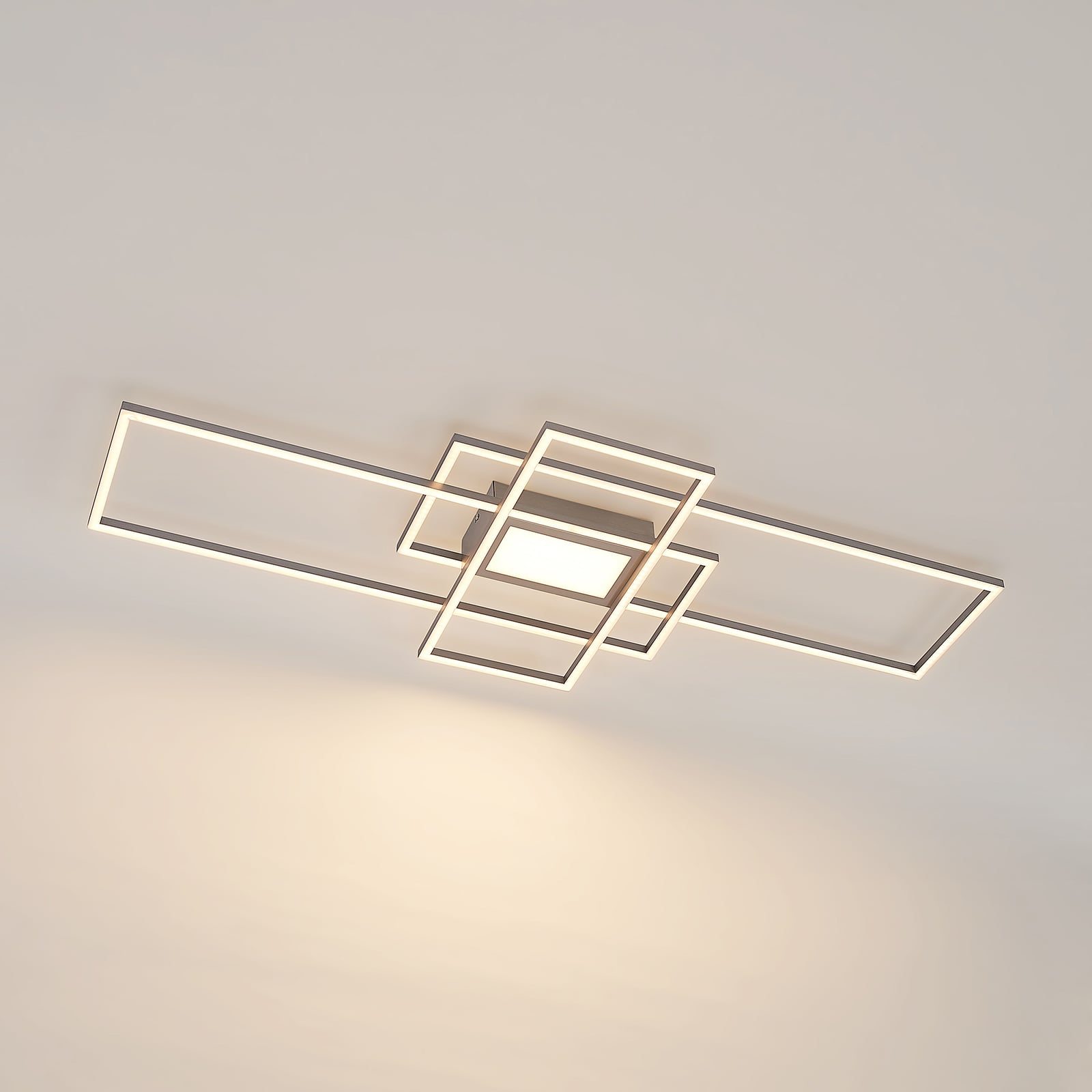 LED taklampe Caitlin nikkel bakside