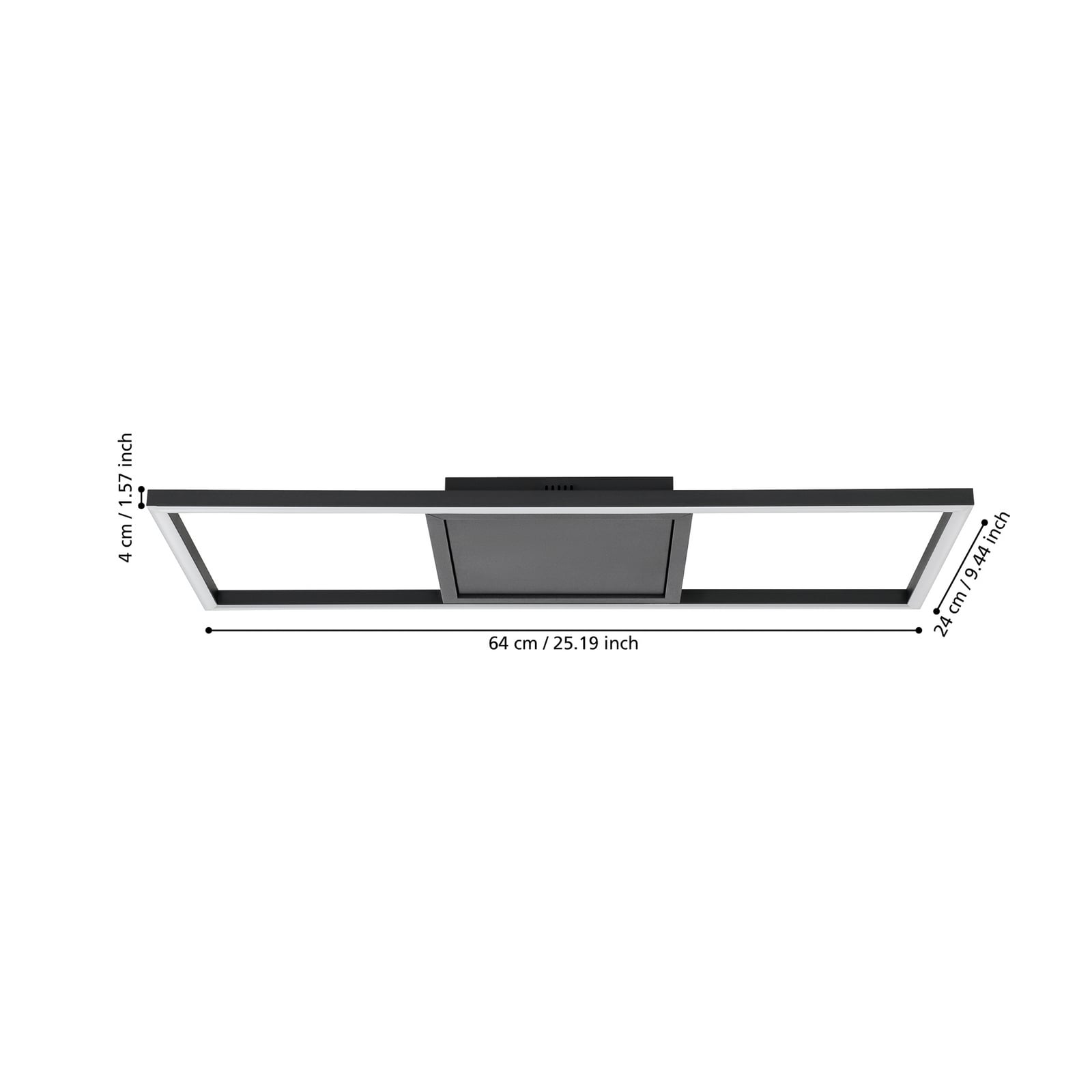 LED taklampe Calagrano-Z smart RGB CCT svart detalj