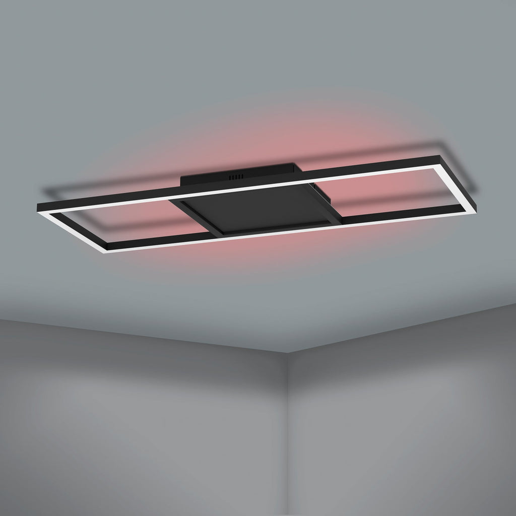 LED taklampe Calagrano-Z smart RGB CCT svart lysfargevalg