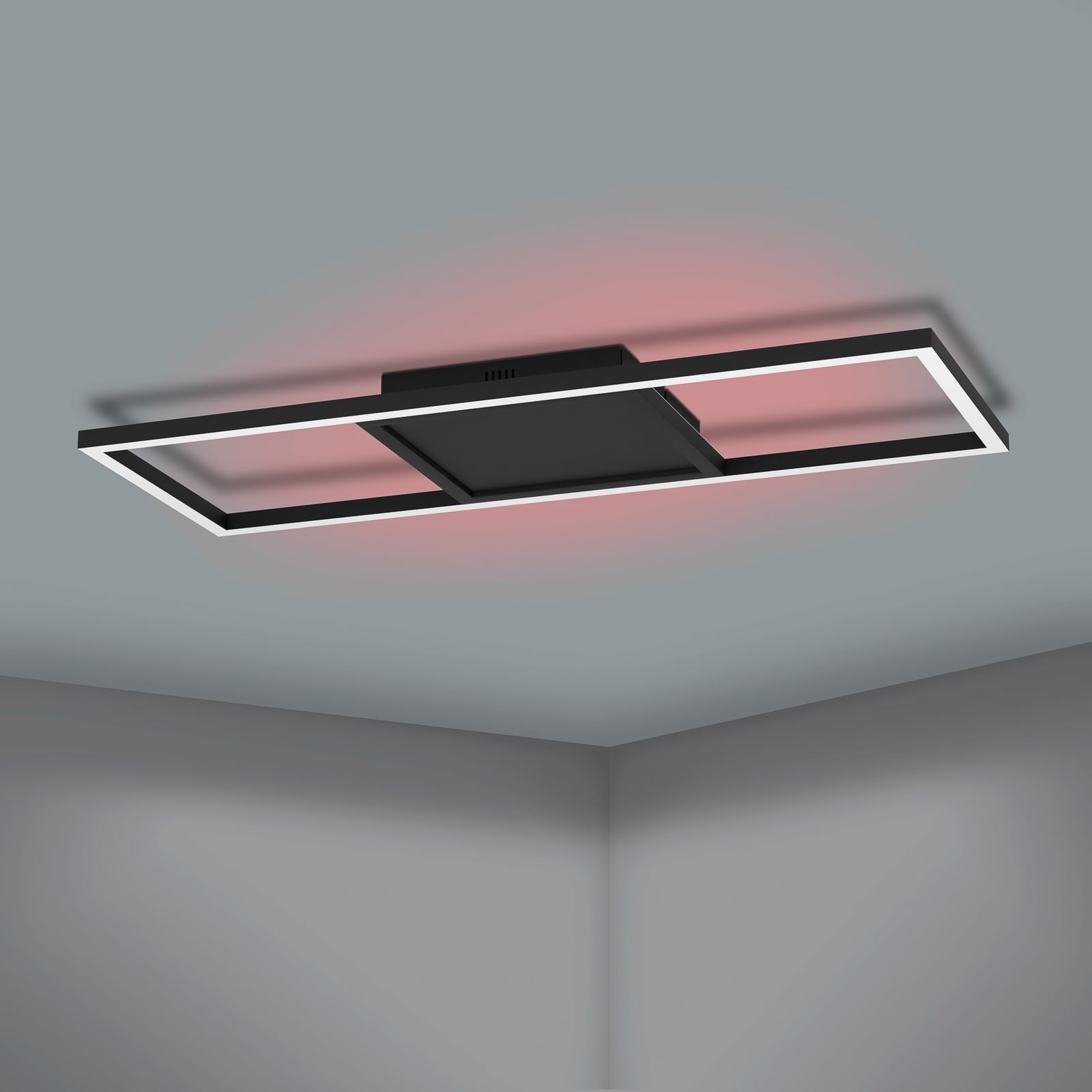 LED taklampe Calagrano-Z smart RGB CCT svart lysfargevalg