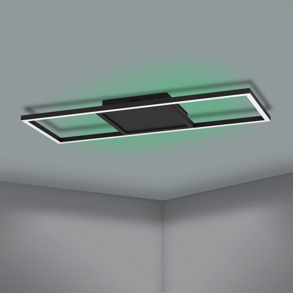 LED taklampe Calagrano-Z smart RGB CCT svart appstyring