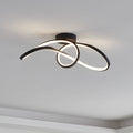 LED taklampe Calarossa-Z smart CCT RGB svart aluminium forfra