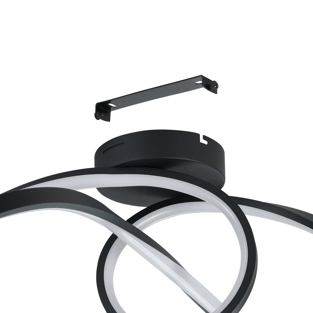 LED taklampe Calarossa-Z smart CCT RGB svart aluminium - EGLO