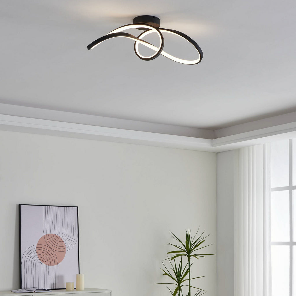 LED taklampe Calarossa-Z smart CCT RGB svart aluminium - EGLO