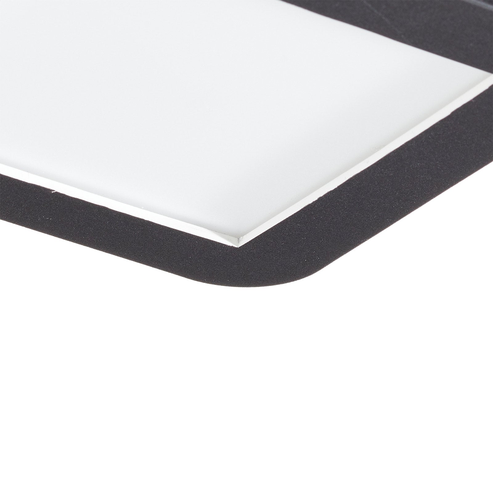 Nærbilde LED taklampe Camillus kvadratisk dimbar 17 cm IP44