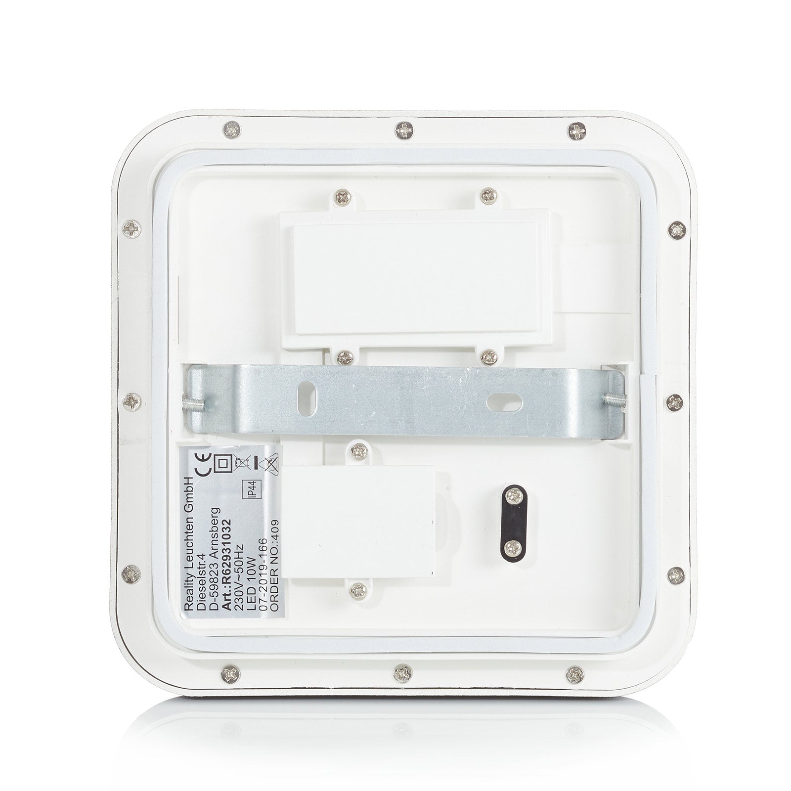 LED taklampe Camillus kvadratisk dimbar 17 cm IP44 detalj av dimmer