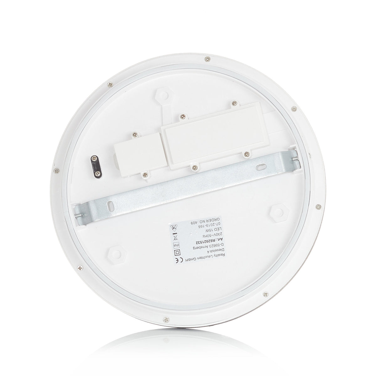 LED taklampe Camillus rund dimbar Ø26 cm IP44 sideprofil