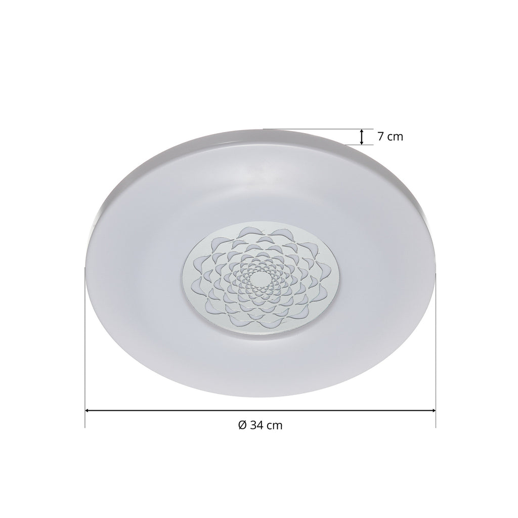 LED-taklampe Capasso-C detalj av mønster