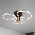 LED-taklampe Caruso aluminium/svart forfra