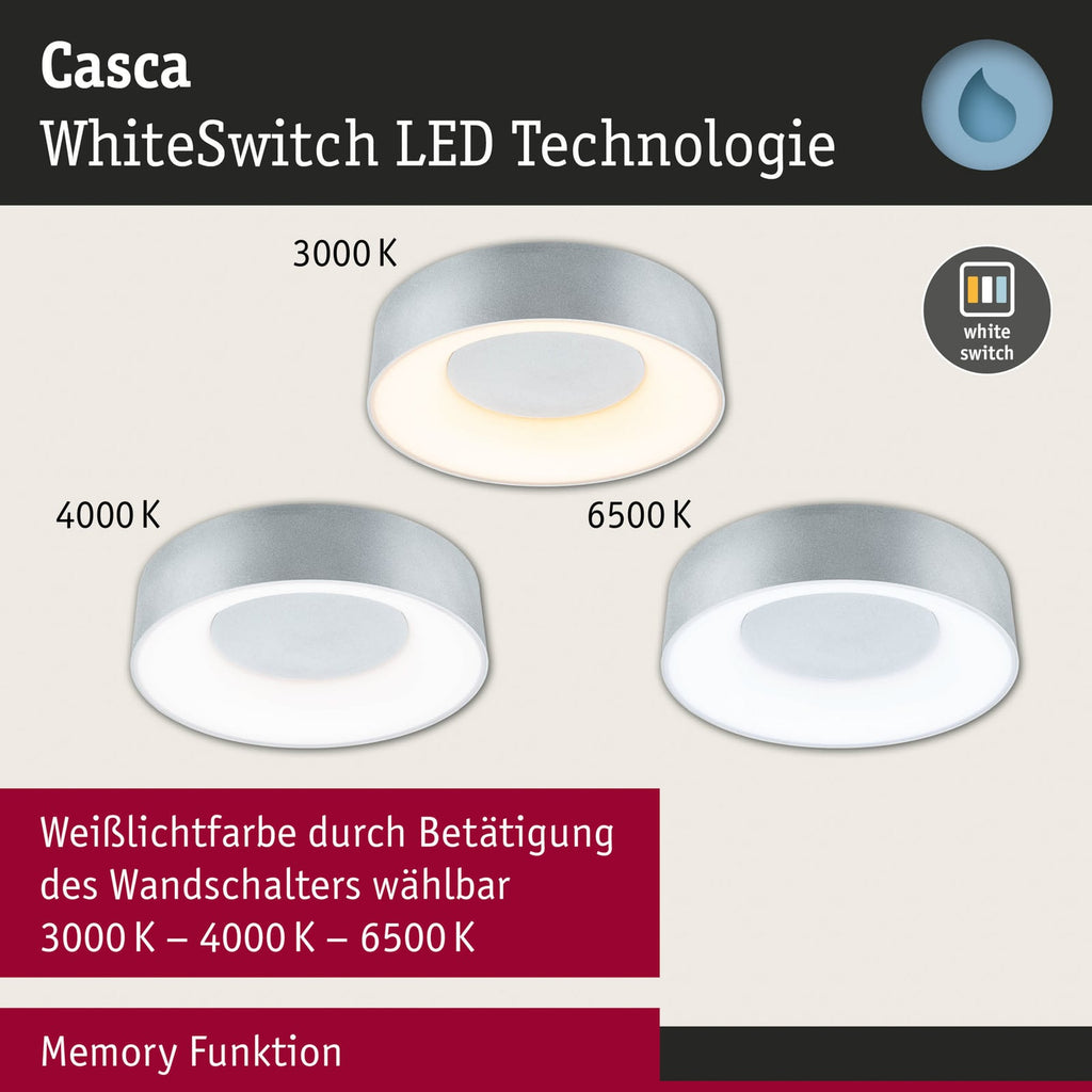 LED taklampe Casca dimbar svart montert