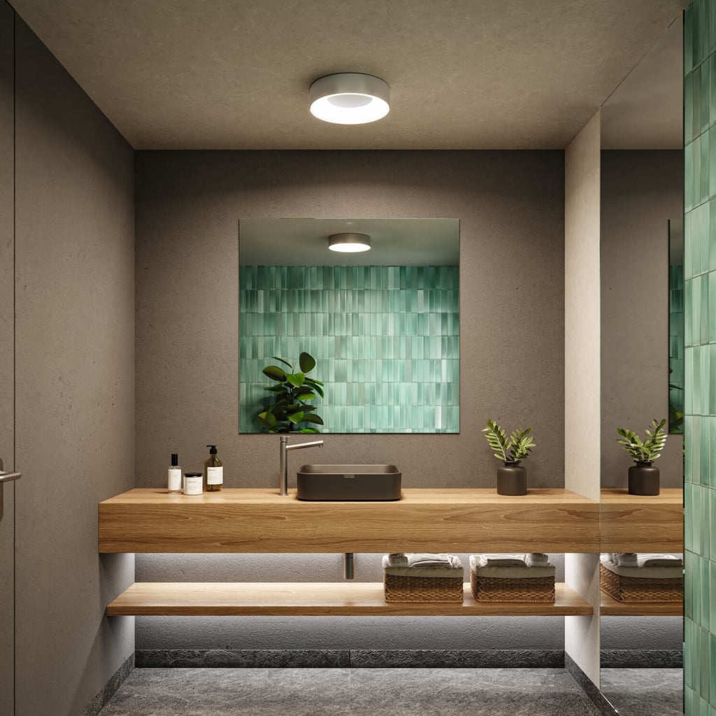 LED taklampe Casca HomeSpa hvit/alu forfra
