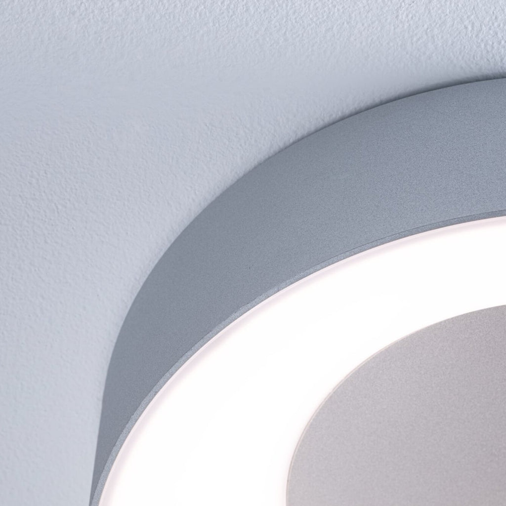 Nærbilde av LED taklampe Casca HomeSpa hvit/alu lysdiffusor