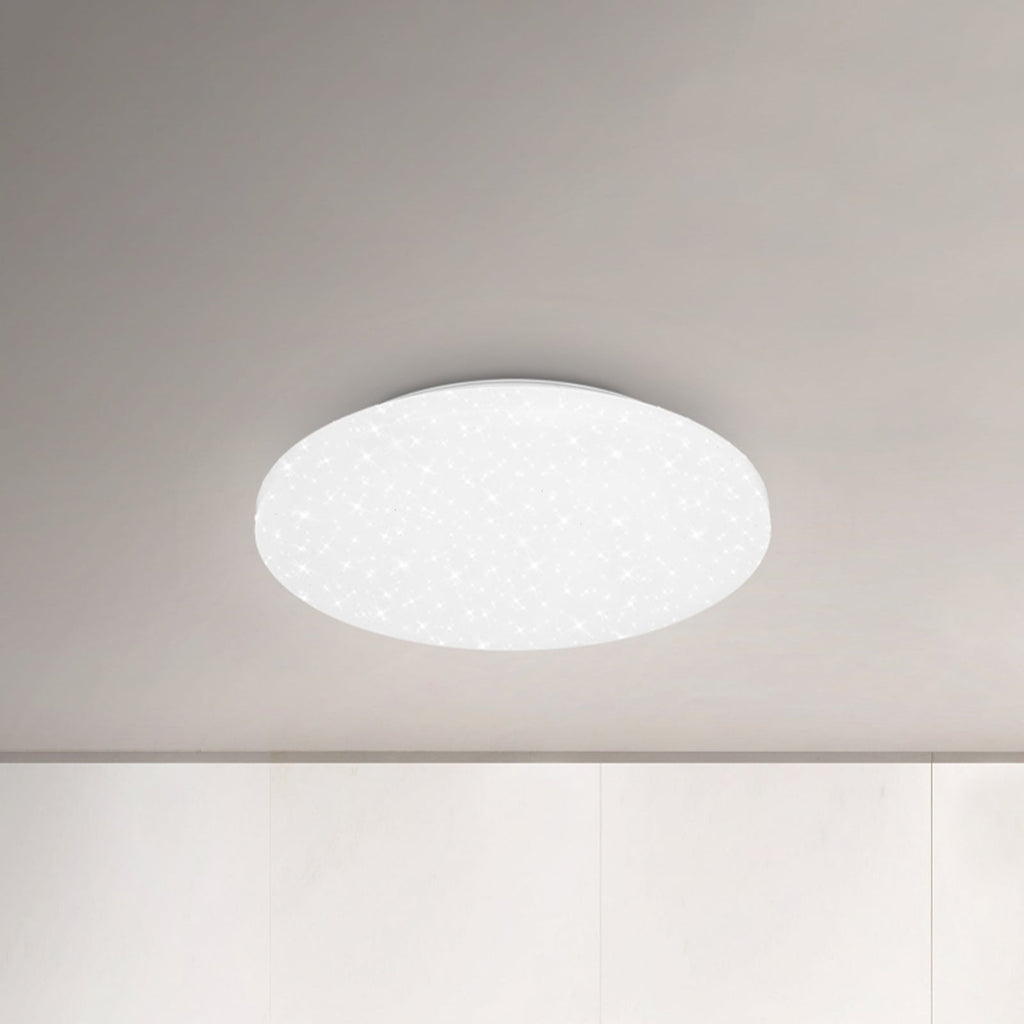 LED taklampe Case stjernehimmel hvit plast forfra