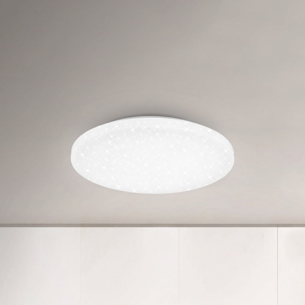LED taklampe Case stjernehimmel hvit plast forfra