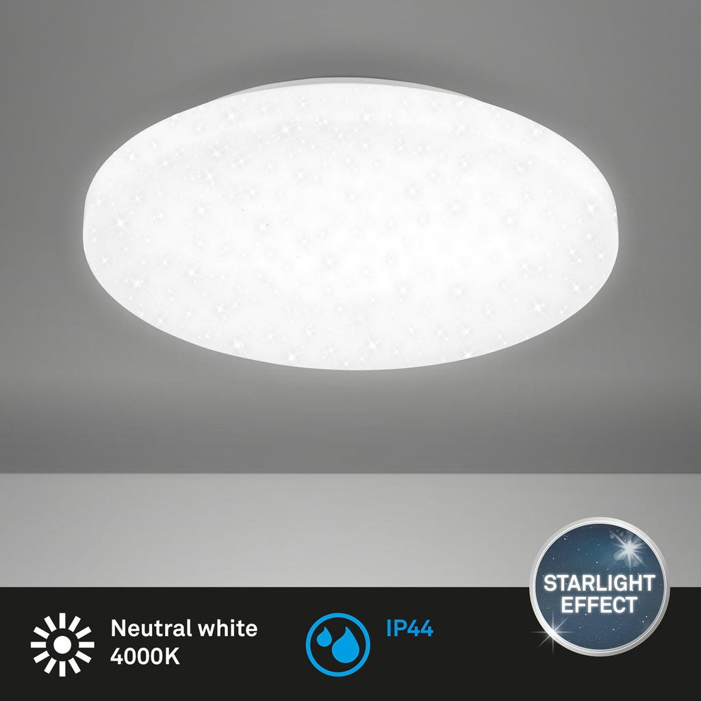 LED taklampe Case stjernehimmel hvit plast sideprofil